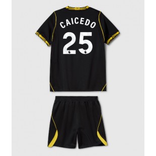 Chelsea Moises Caicedo #25 Bortedraktsett Barn 2026-27 Korte ermer (+ bukser)